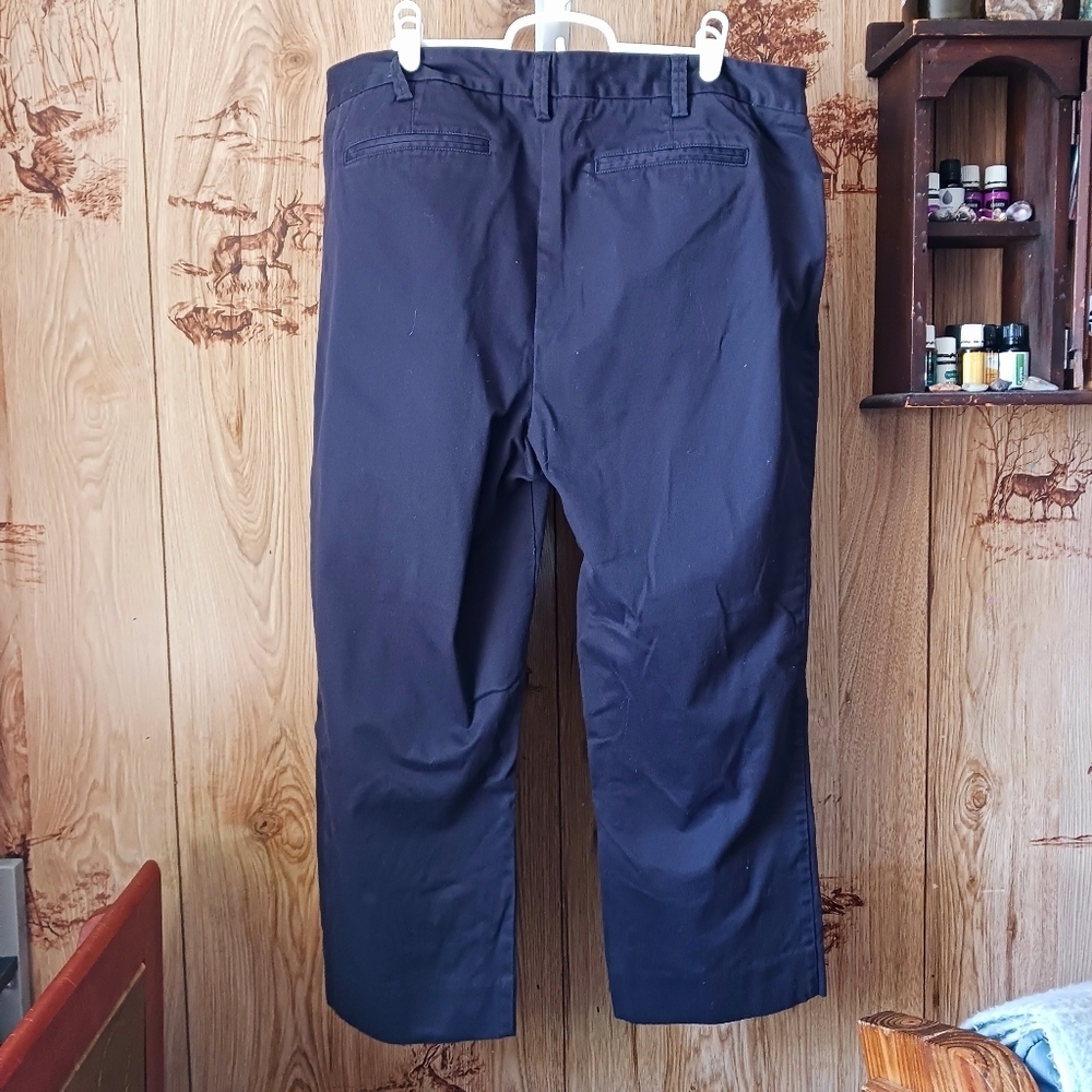 Lands End Ankle Navy Chino Pants Size 16 - Picture 3 of 8